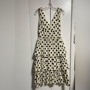 Vintage 80s The Kollection Polka Dot Sleeveless Dress